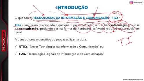 TICs - Tecnologias Educacionais - Aula 1