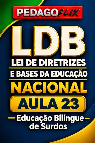 2026 - LDB MAPAS MENTAIS - AULA 23 - EDUCAÇÃO BILINGUE DE SURDOS